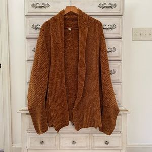 Vici Mustard Yellow Chenille Cardigan